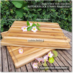 Cutting board butcher block STRIPES RECTANGLE 50x40x4cm +/- 4kg talenan kayu jati Jepara